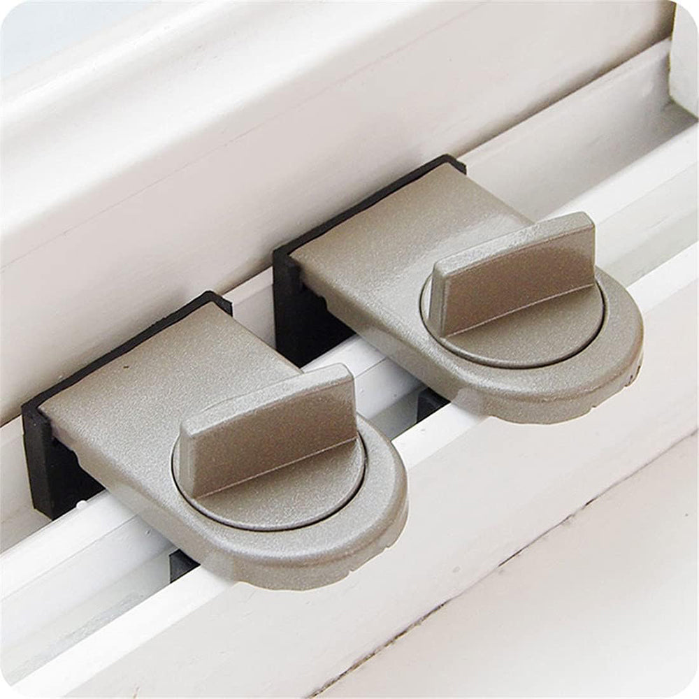 2Pcs Sliding Window Security Locks Adjustable Window Insurance Lock