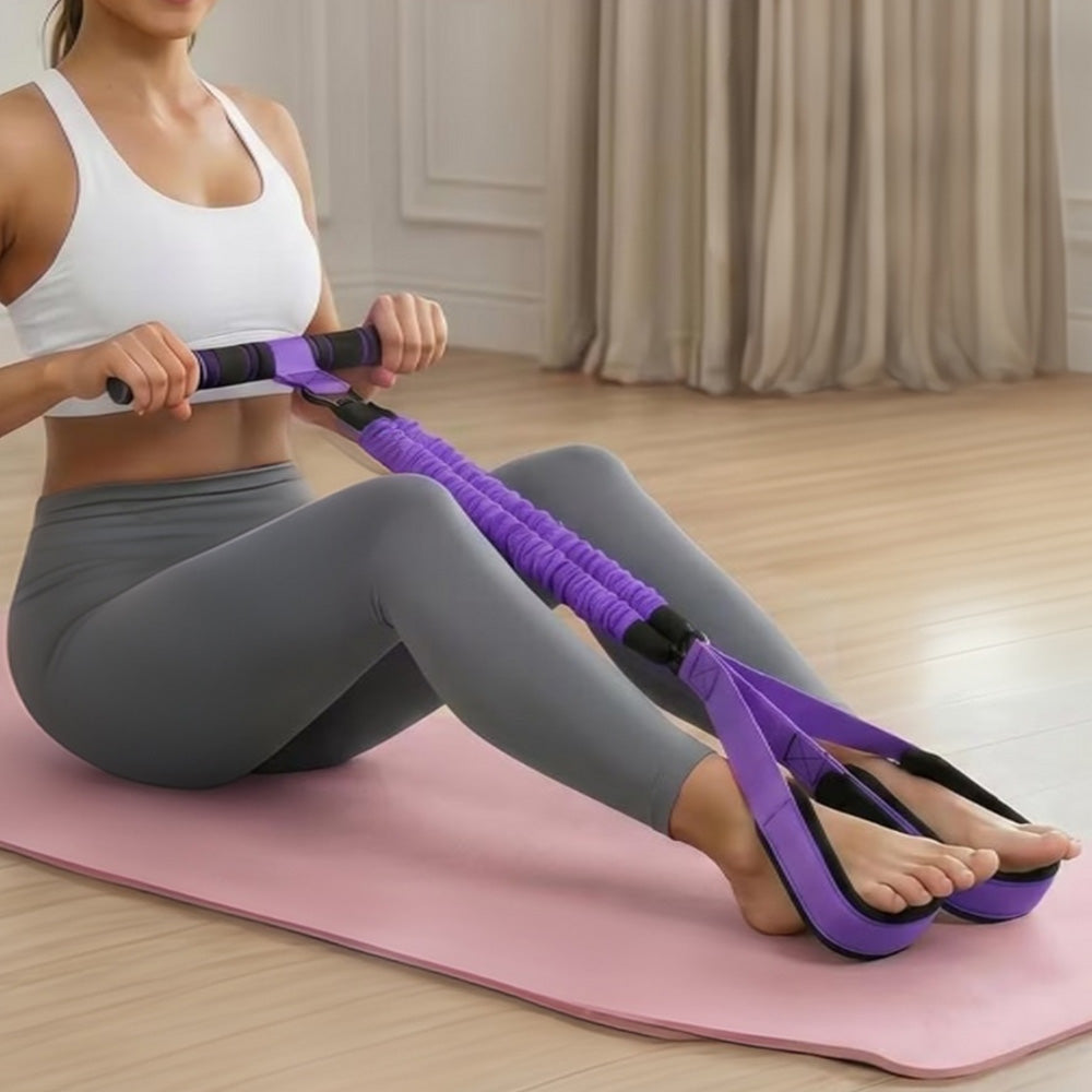 Pedal Resistance Band with Handle Adjustable Puller Exercise Bands for Home Gym Office