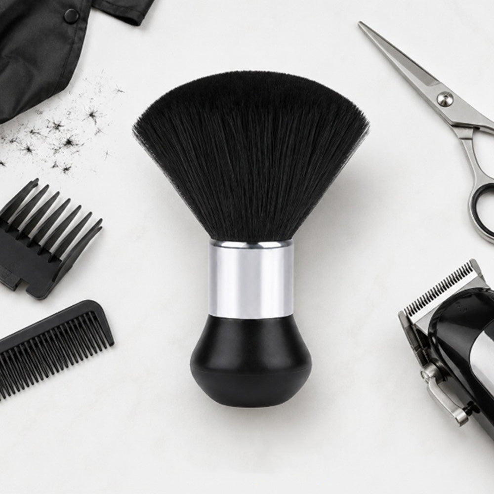 Soft Hair Sweeper Brush with Storage Case Neck Duster Brush for Home Barbershop