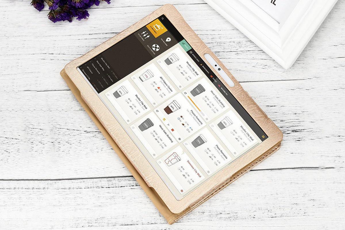 Universal 10 10.1 Inch Android Tablet Case Rotatable Multiple Viewing Stand Case-Blue