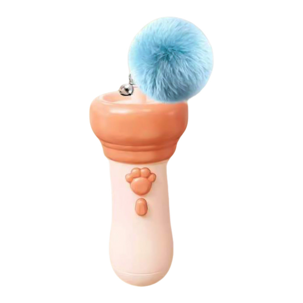 Automatic Cat Teaser Launcher with Retractable Cord and 2 Plush Balls for Cats Dogs
