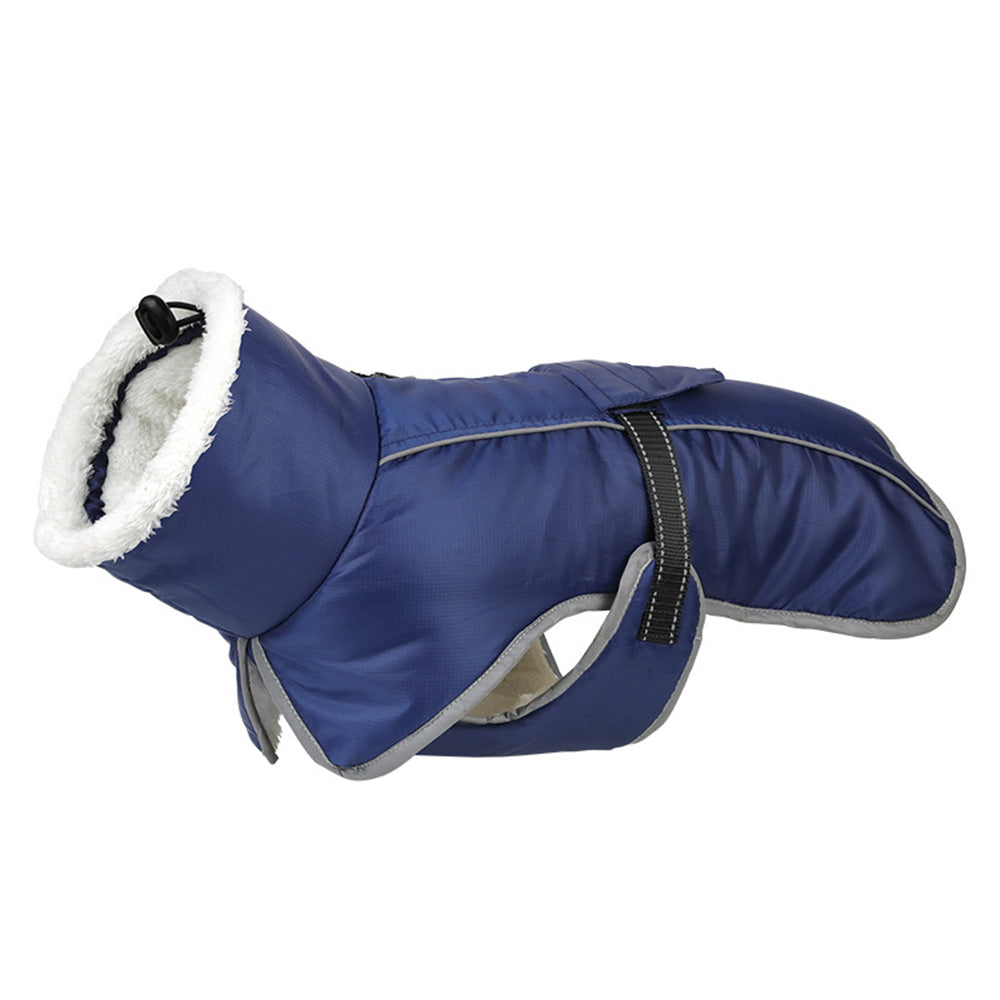 Winter Dog Coat-Waterproof Cold Weather Jacket for Small Large Breeds-Navy