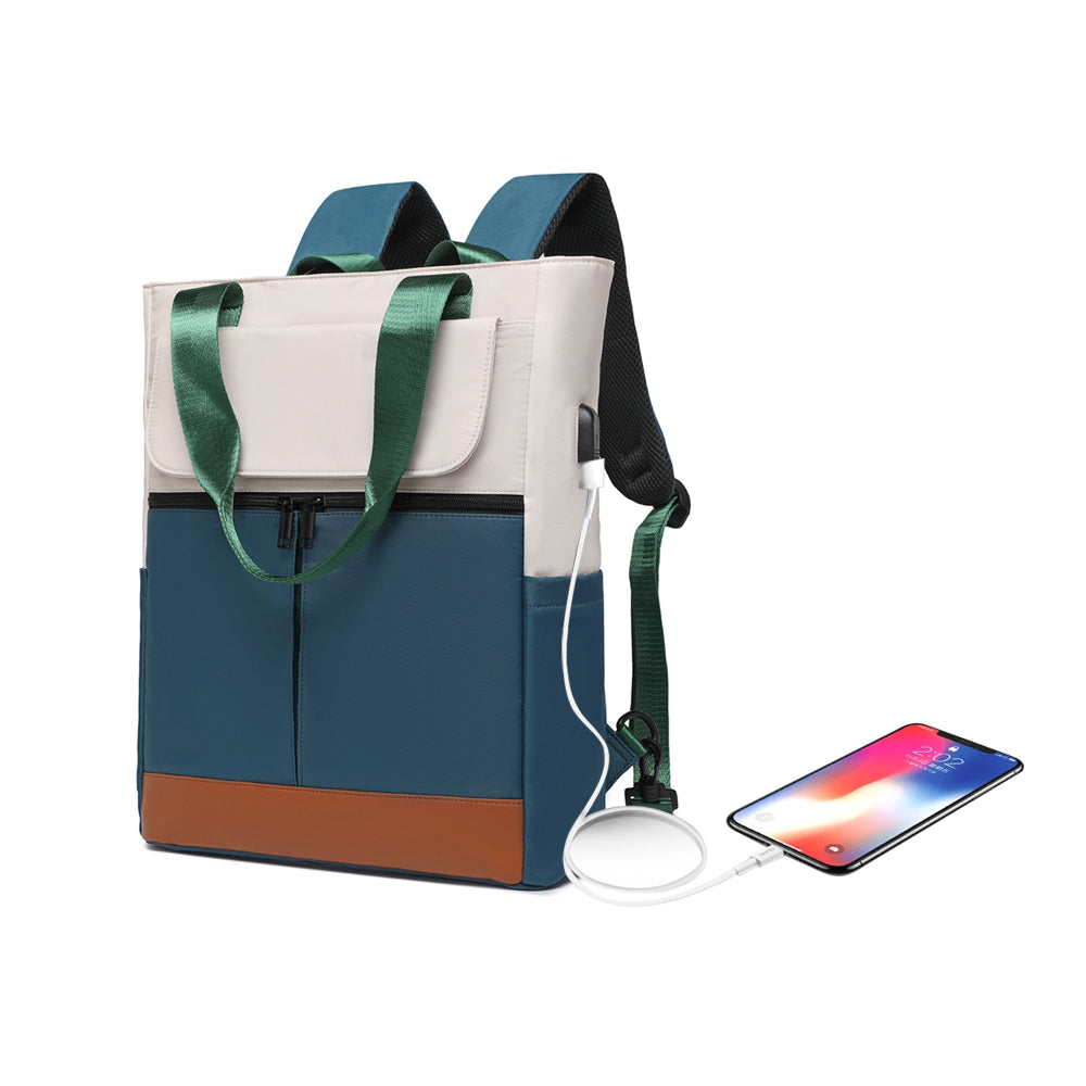 Water Resistant Travel Laptop Backpack with USB Charging Port