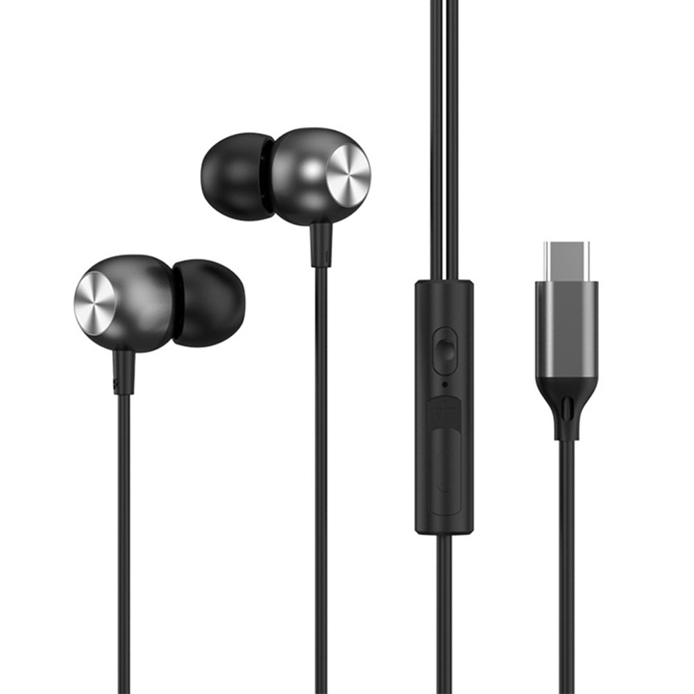 Type-C Wired Earbuds with Mic for iPhone and Samsung Comfortable Fit