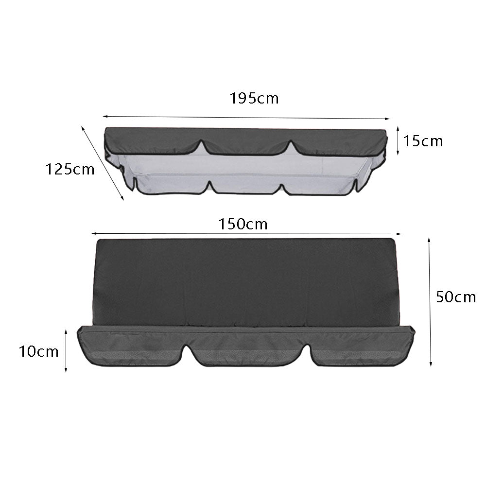 Waterproof Swing Canopy Replacement Swing Seat Sun Shade Cover with Seat Cover
