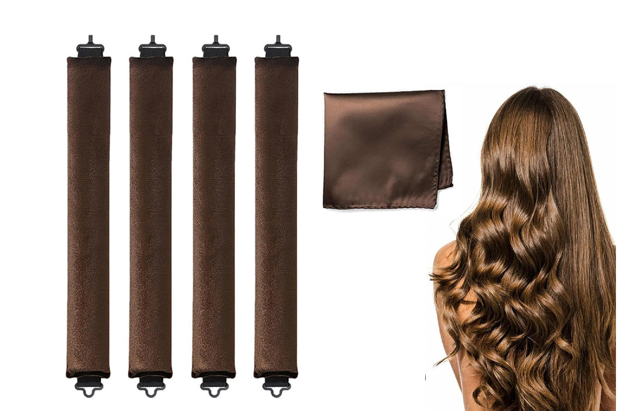 4Pcs Heatless Curls Overnight Hair Curlers Set No Damage Hair Styling Tools