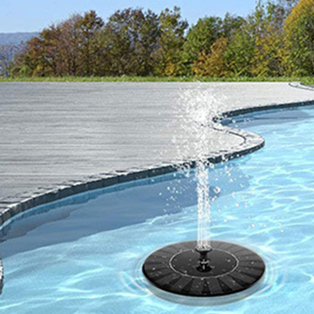 1.5W Solar Powered Bird Bath Fountains with 6 Nozzle Water Feature for Garden Pond