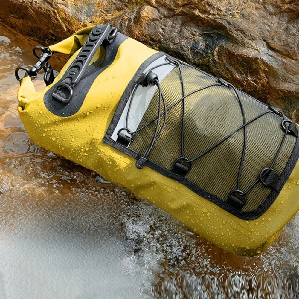 Roll-Top Backpack With Handle Dry Bag Outdoor Bag For Fishing Boating Camping