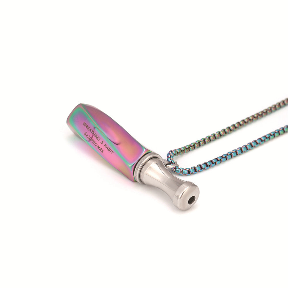 Breathlace Necklace Stainless Steel Breathing Pendant Necklace