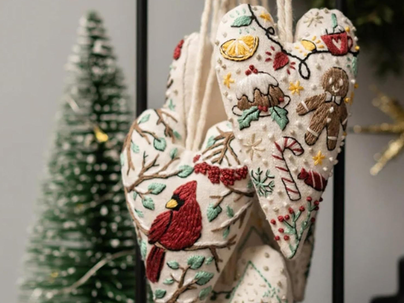 DIY Embroidery Christmas Ornament Kits Christmas Tree Hanging Ornament