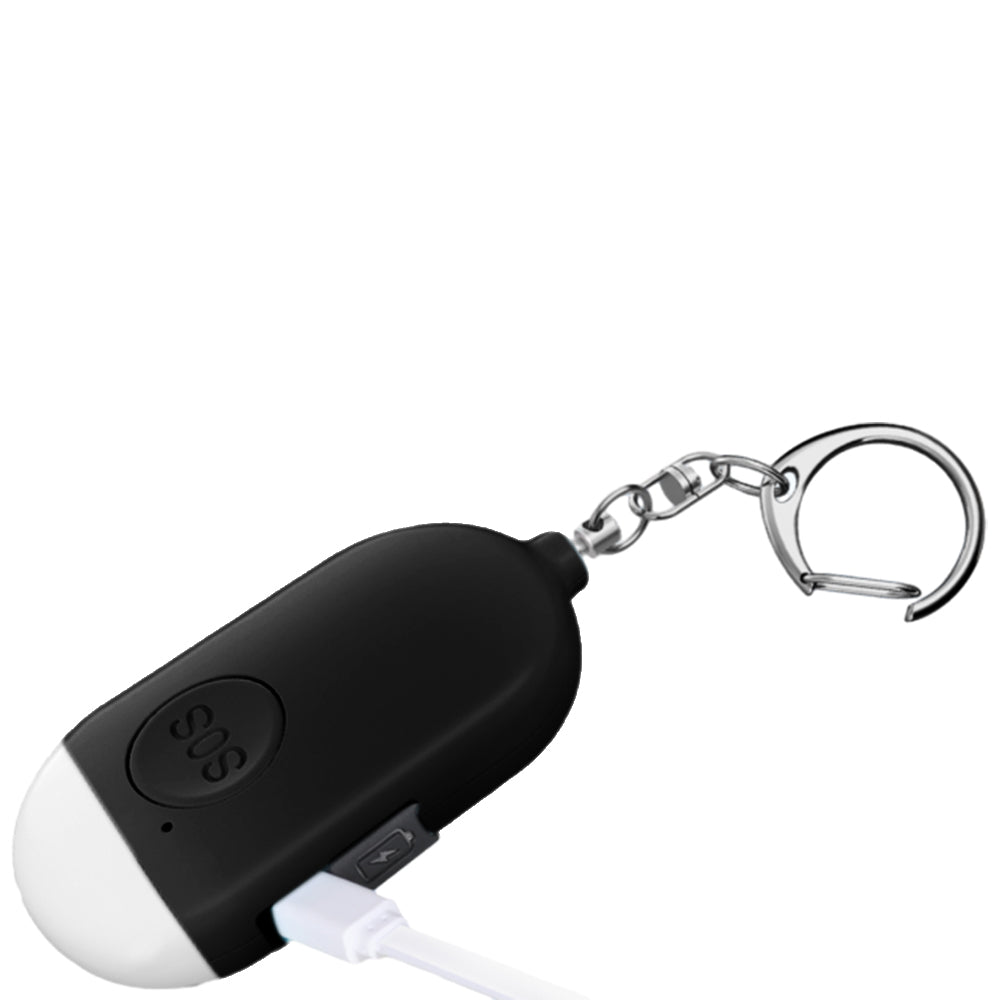 Rechargeable Personal Security Alarm Keychain With LED 130dB Self-Defense Alarm