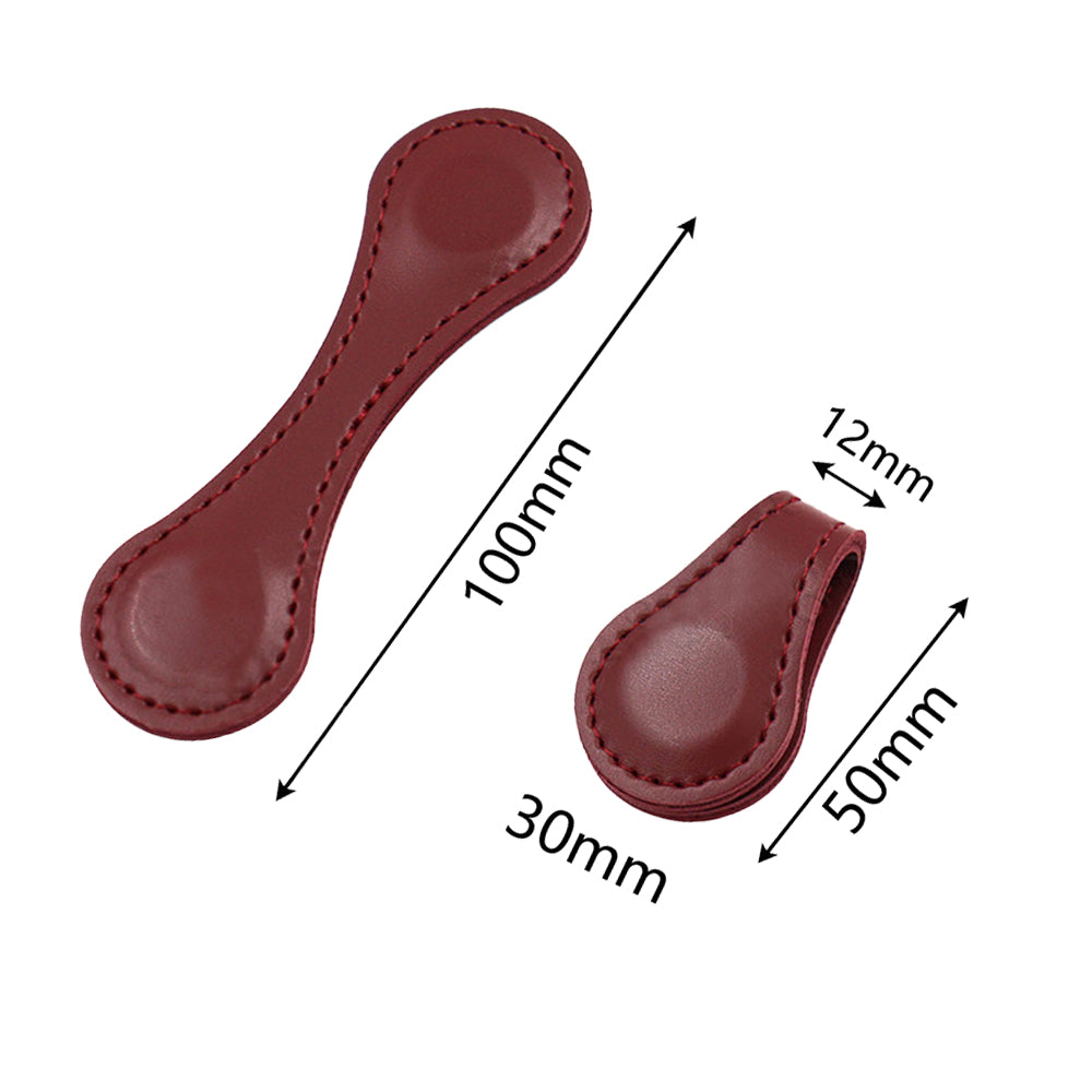 4Pcs Adhesive Leather Bookmark Dual-side Book Page Divider for Bookworm