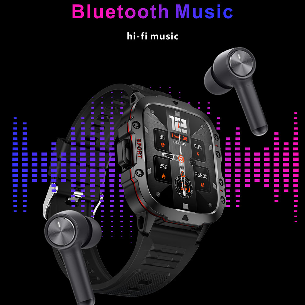 1.96-Inch Smart Watch with Heart Rate Monitor Voice Assistant and 100+ Sports Modes