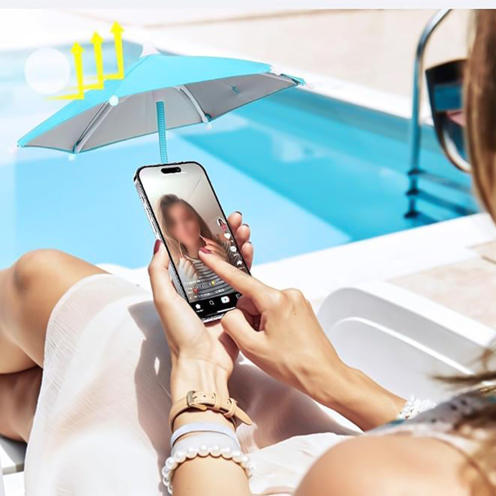 Universal Phone Umbrella for Sun Adjustable Smartphone Umbrella Stand for Outdoor