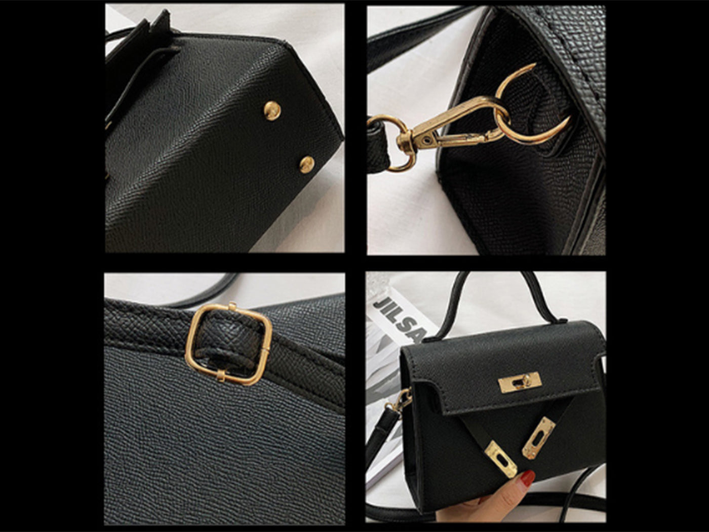 Chic Mini Birkin-Inspired Lock Crossbody Satchel Bag