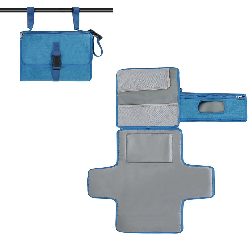 Kid Changing Pad with Smart Wipes Pocket Waterproof Travel Changing Kit