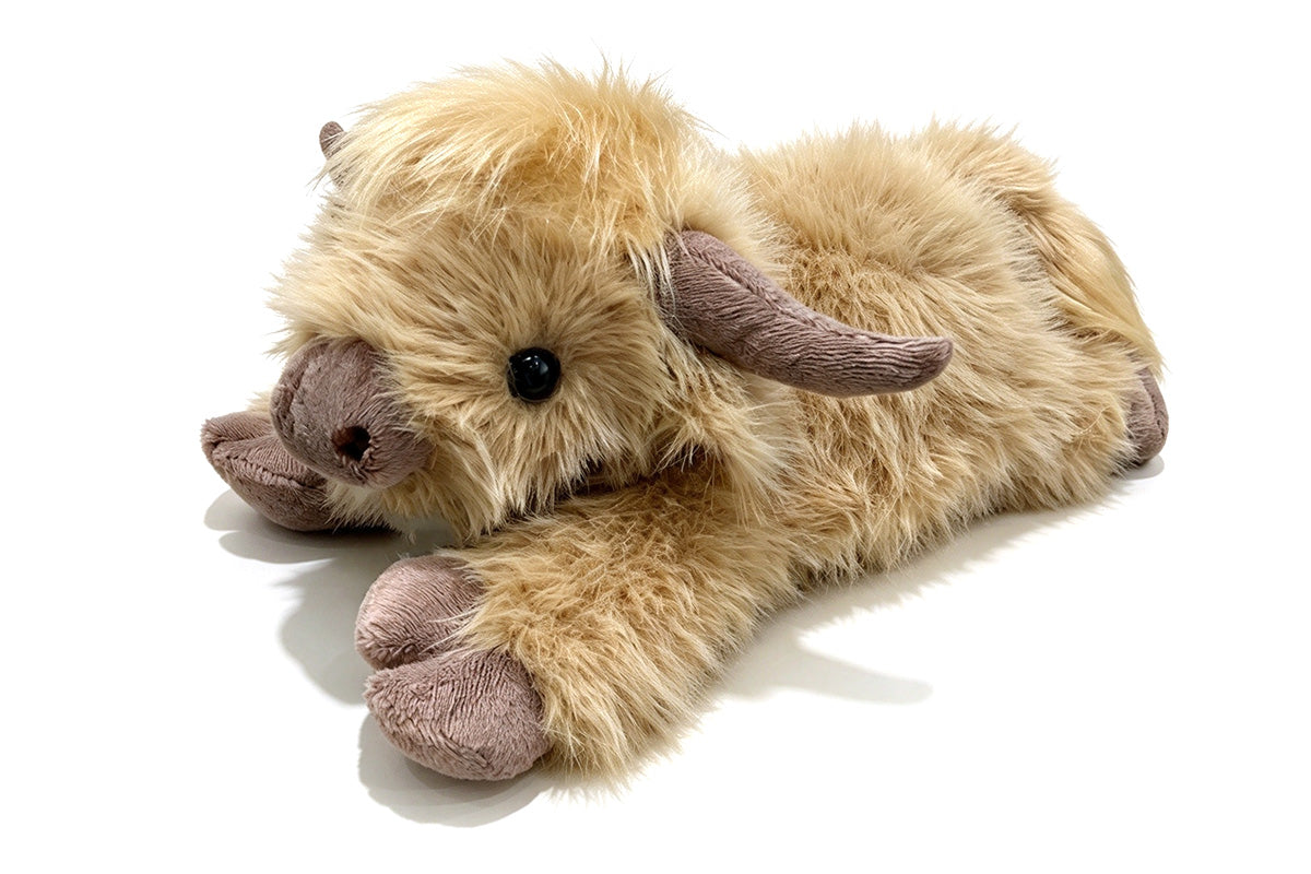 Adults Highland Cow Calming Weighted Plush with Microwave Heat Pack Stuffed Animal