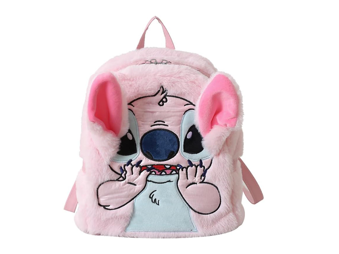 Stitch Inspired Furry Plush Backpack