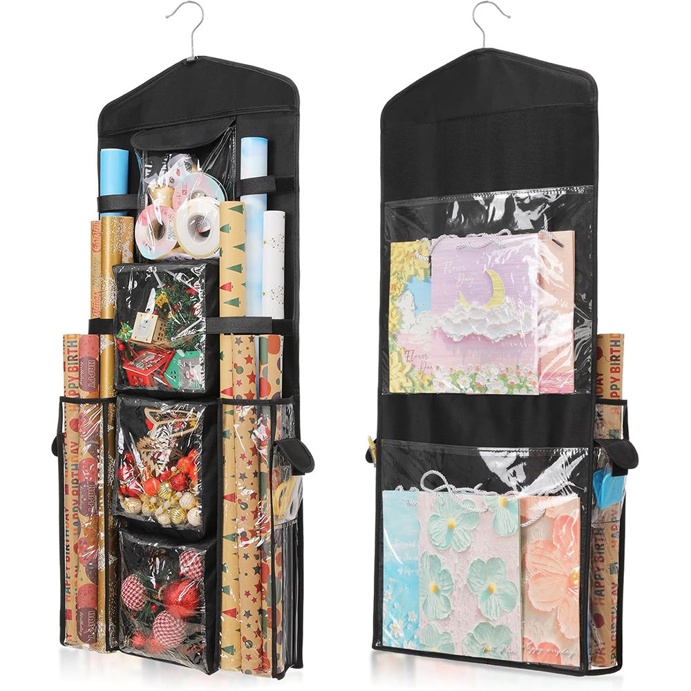 Wrapping Paper Storage Double Sided Hanging Gift Wrap Organizer Wrapping Paper Storage Bag