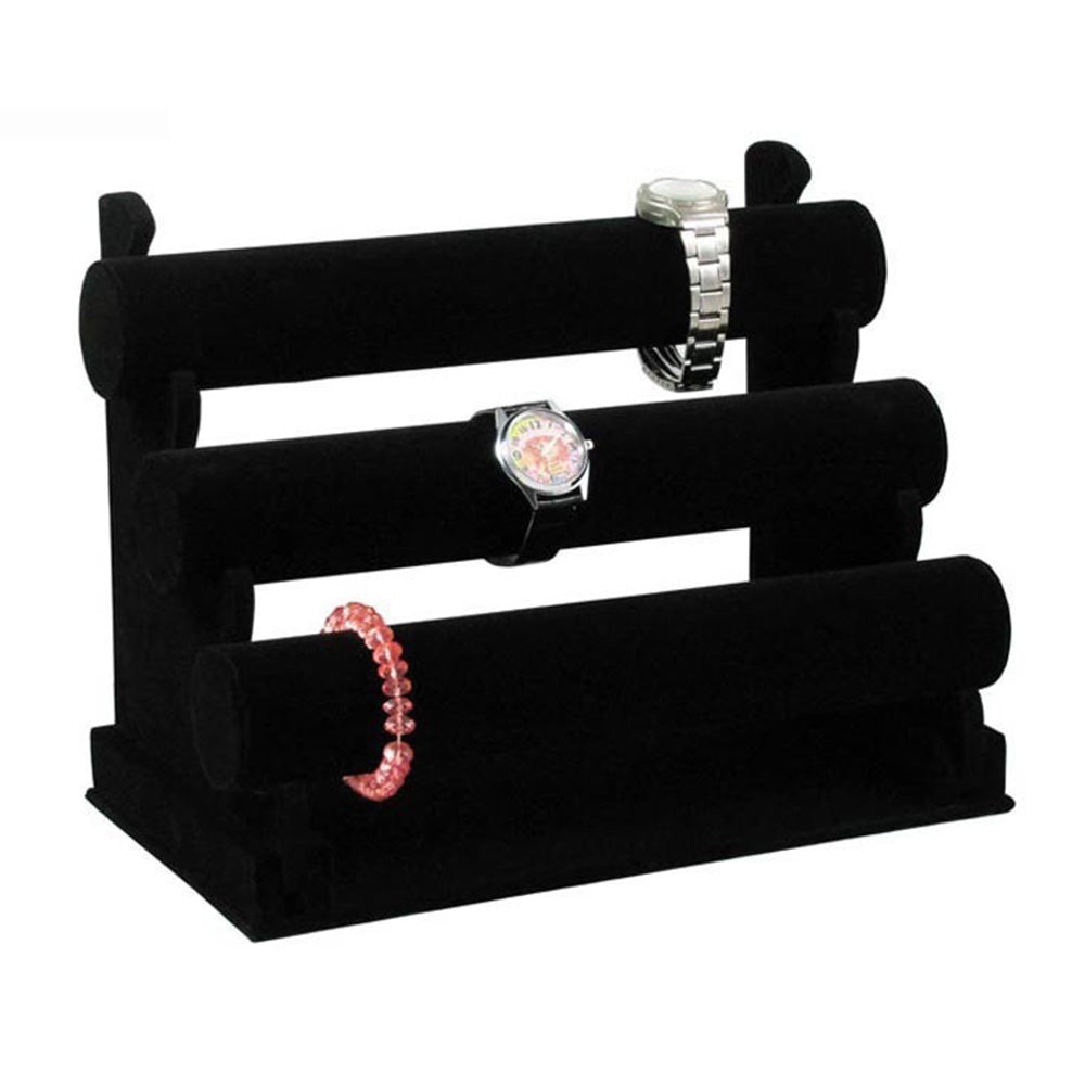 3 Tier Detachable Velvet Bracelet Display Stand for Jewelry Store Home Organizer