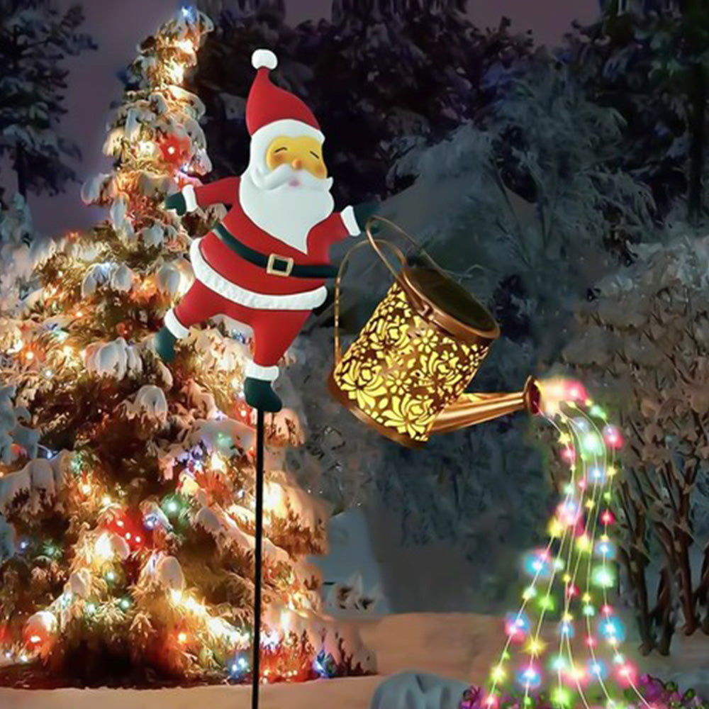 Solar Santa Claus Garden Stake Light Outdoor Christmas Yard Decoration LED