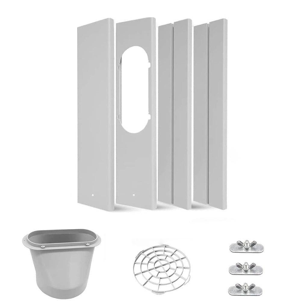 4 Piece Adjustable Portable AC Window Seal Kit with 15cm Connector
