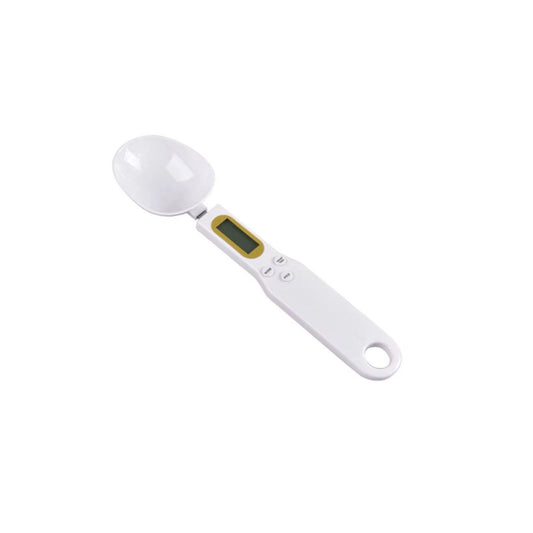 White Mini Spoon Scale Electronic LCD Digital Kitchen Scale for Food Measuring