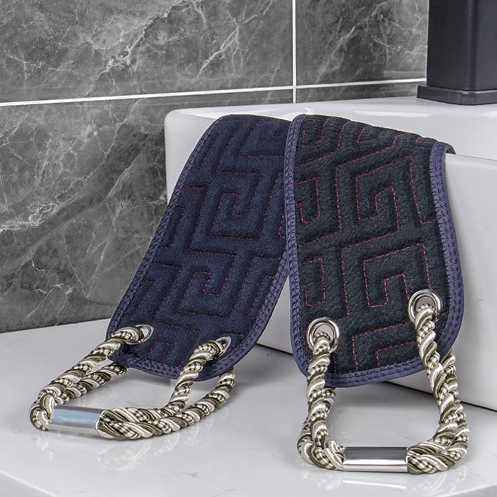 Bath Shower Exfoliating Back Strap Double-Sided Back Scrub Towel