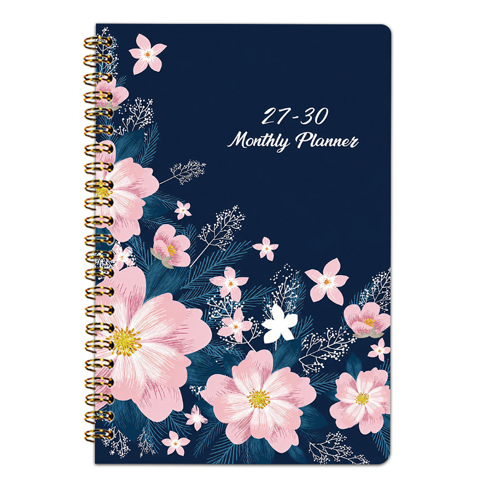 2027 to 2030 Four Year A5 Spiral Monthly Goal Planner Notebook