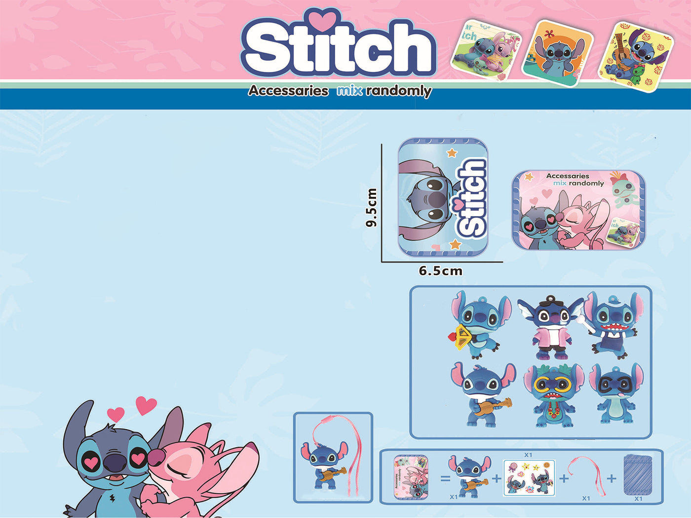 2Pcs Stitch-Inspired Capsule Blind Box Surprise Figure