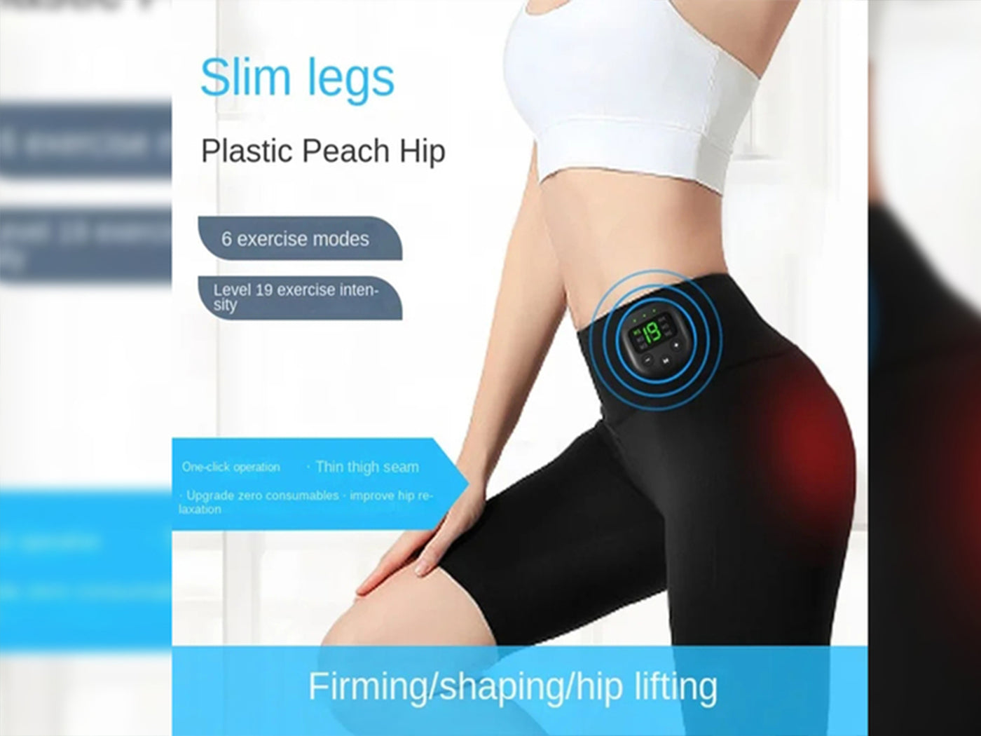 Electric Muscle Stimulator Yoga Shorts with 6 Workout Modes Yoga Pants for Women
