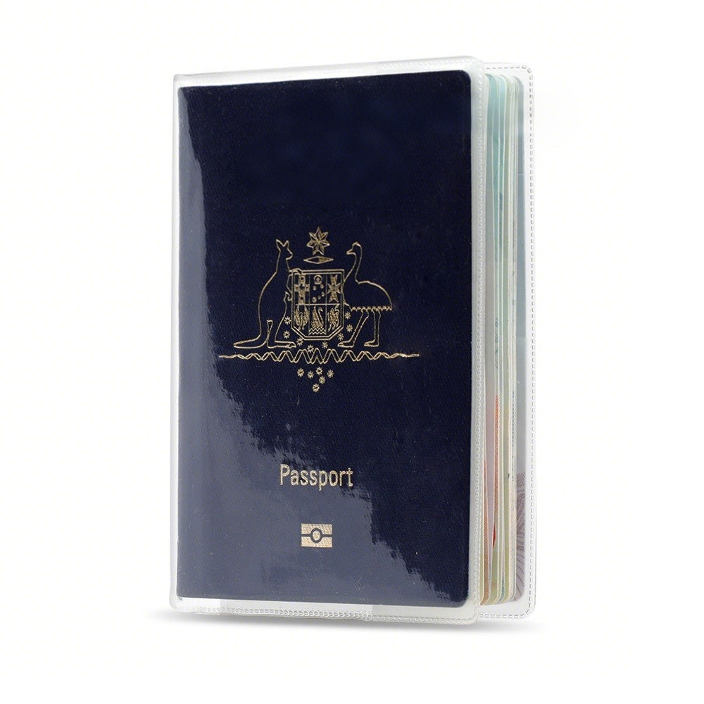 5 Pack Passport Cover Transparent Protector Case with Card Slots