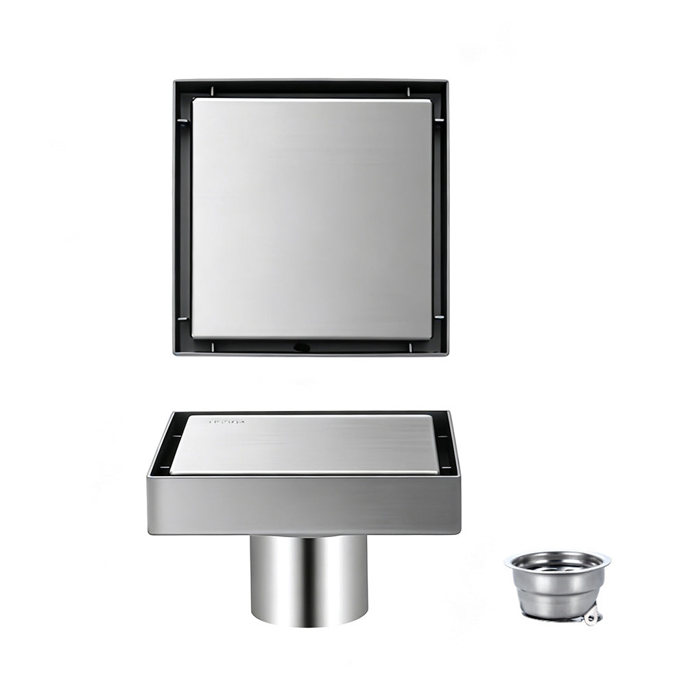 Square Shower Drain with Filter Detachable Stainless Steel Floor Drain for Bathroom Balcony