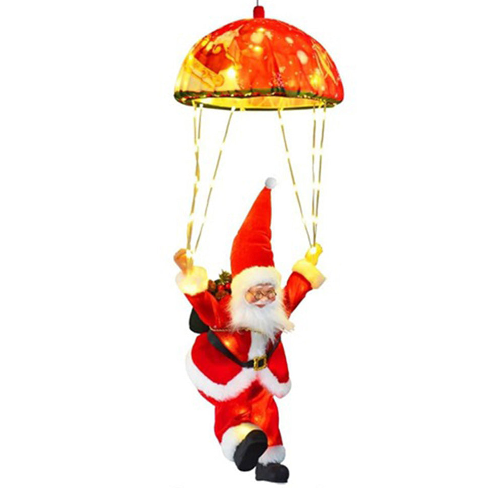 Christmas Decorations Santa Claus Parachute Lights LED Hanging Xmas Tree Decor