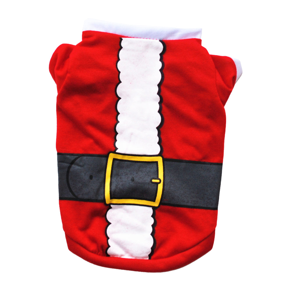 3Pcs Dog Cat Christmas T-Shirt Clothes Vest Puppy Pet Apparel Costume Coat Jacket-Red Belt and Green Belt and Candy Cane