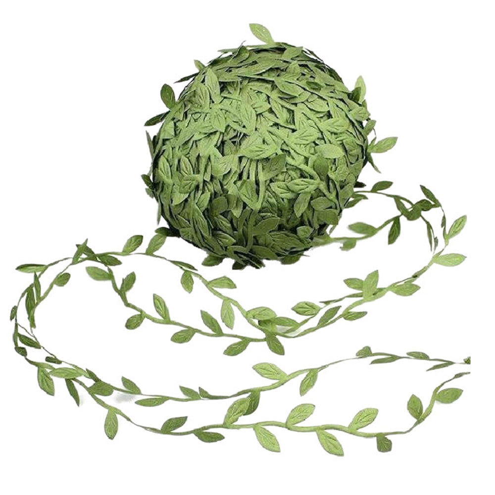Artificial Willow Leaf Polyester Garland Green Vine for DIY Decoration