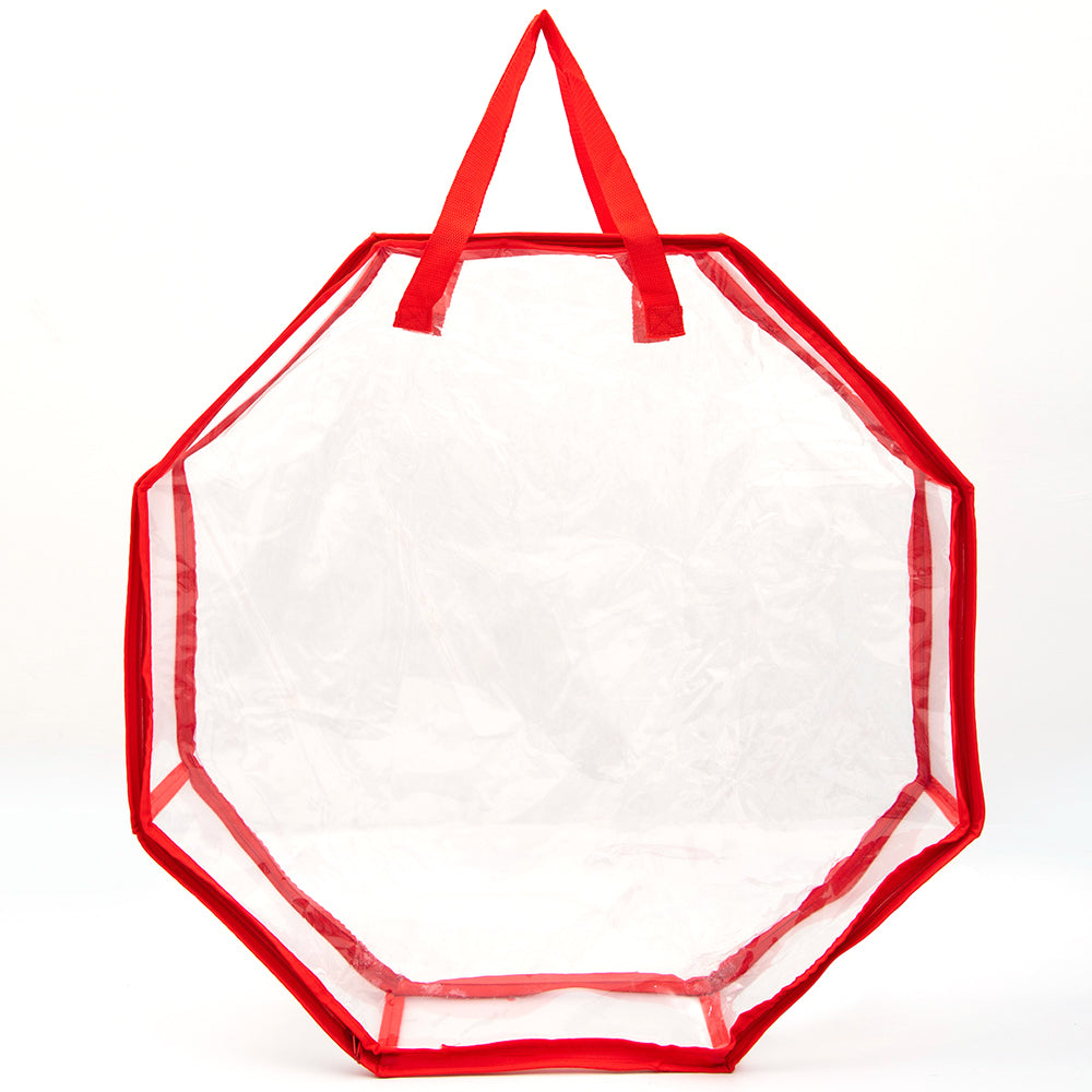 76CM Christmas Door Wreath Decoration Storage Bag Clear Xmas Bag For Garland