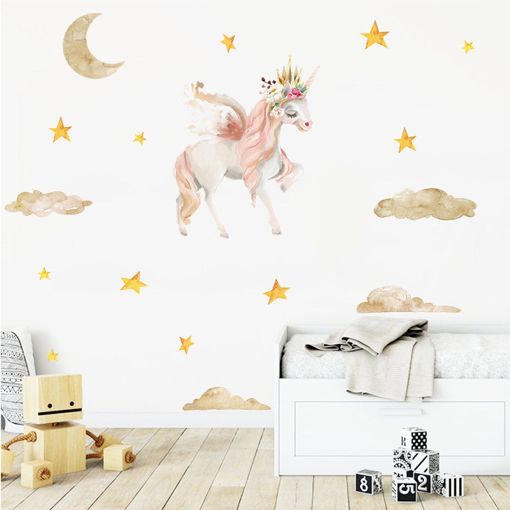 Unicorn Nursery Wall Sticker Decal Room Removable PVC Wall Art