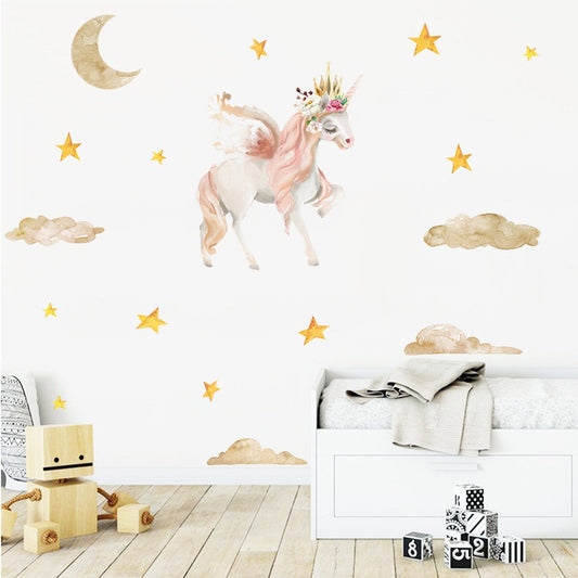 Unicorn Nursery Wall Sticker Decal Room Removable PVC Wall Art