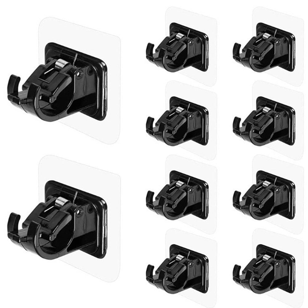 10 Pcs No Drill Curtain Rod Holder Self Adhesive Hook for Smooth Surface