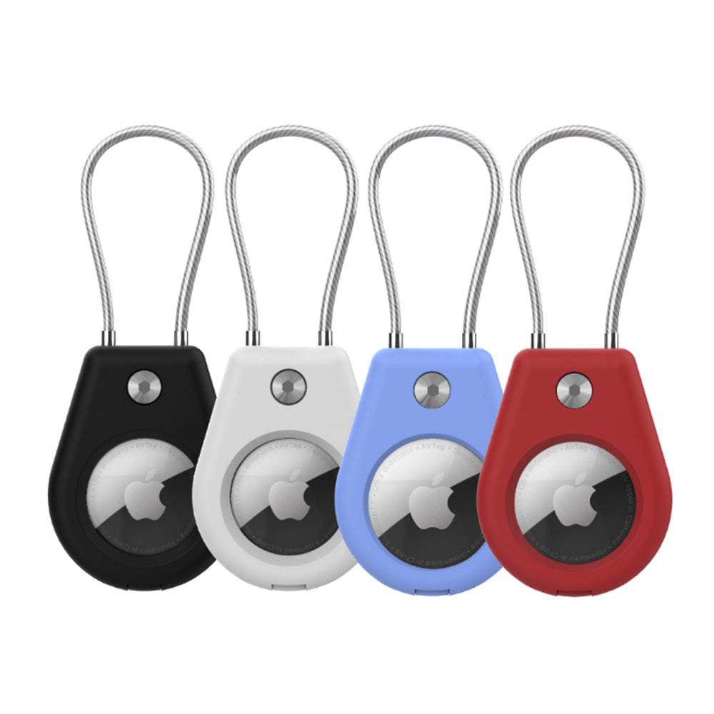 4Pcs AirTag Protective Cases with Keychain for Luggage