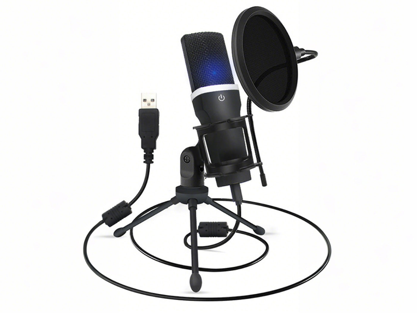 Christmas Gift USB Microphone Computer Condenser Recording Microphones for Laptop Desktop PC