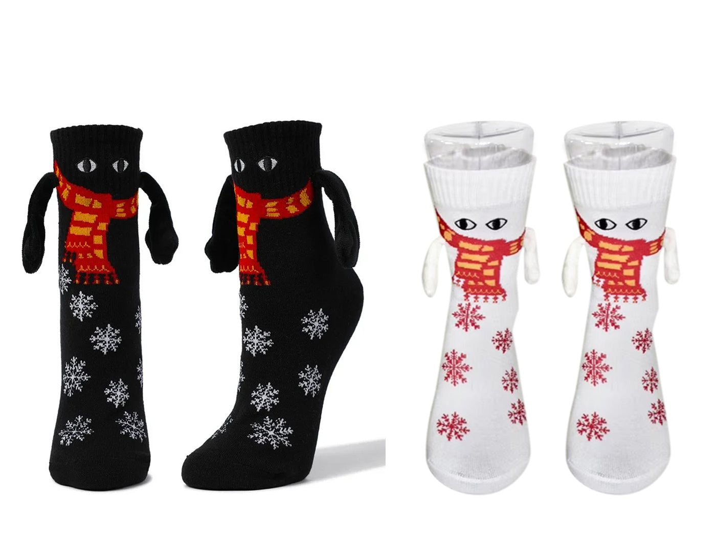 Magnetic Holding Hands Socks Novelty Funny Women Men Couple Socks For Christmas Gifts