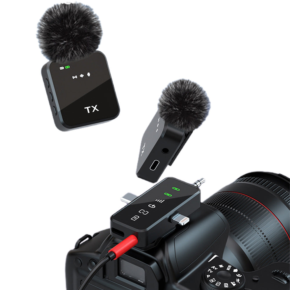 Wireless Lavalier Microphone Set with Noise Reduction