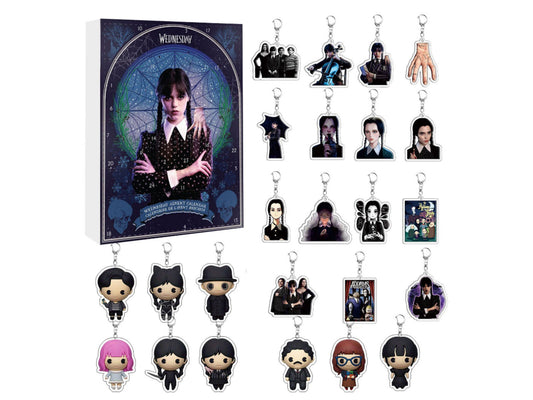 Wednesday-Inspired Christmas Advent Calendar Keychain Countdown Calendar