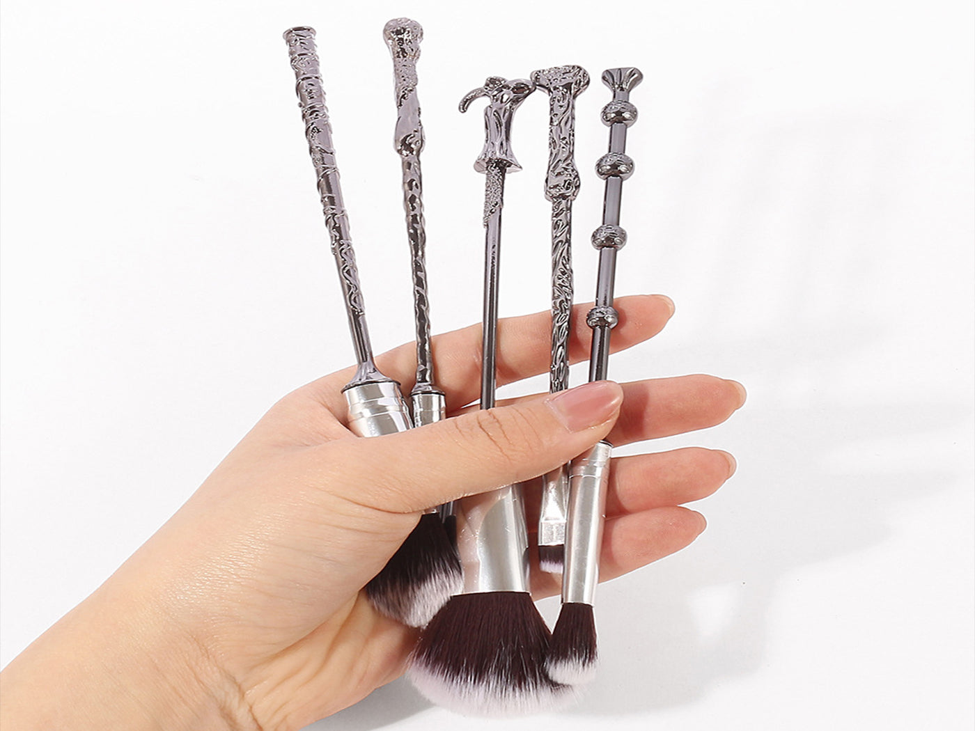 5Pcs Harry Potter Inspired Magic Wand Makeup Brush Set