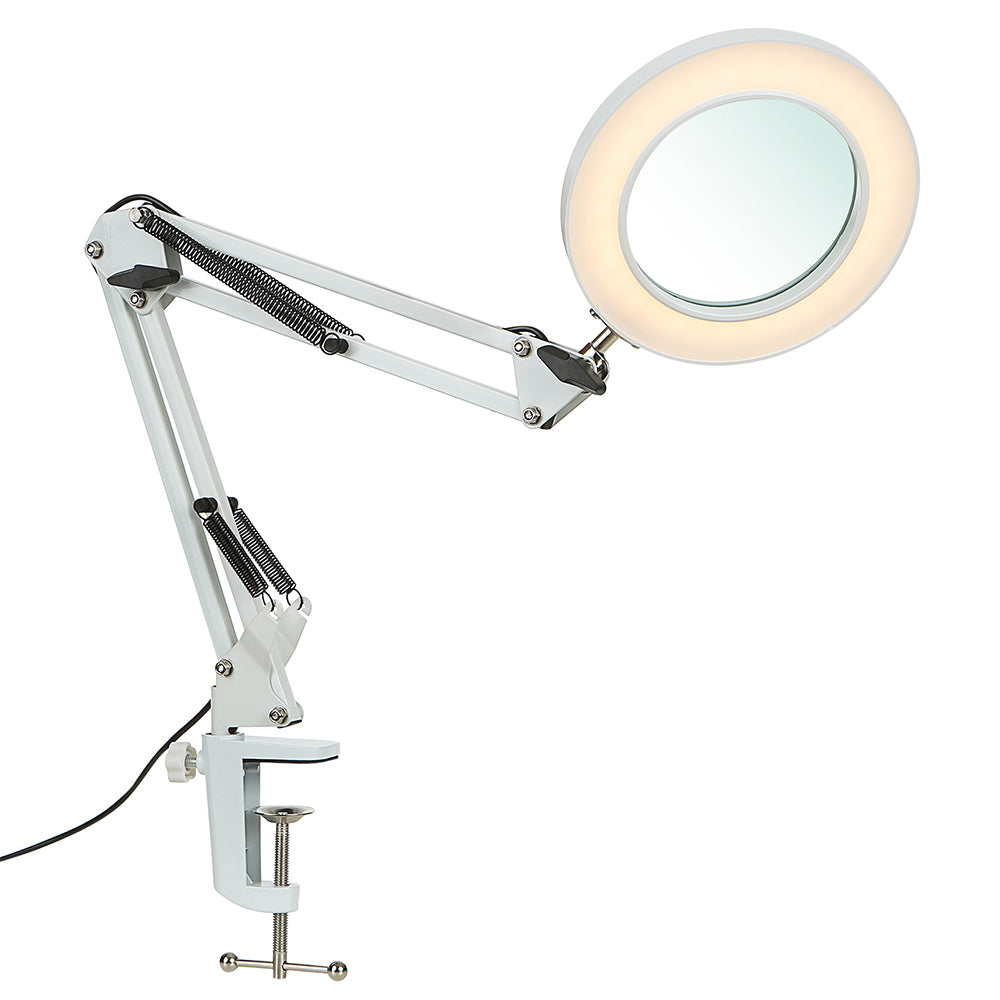 5X Magnifying Glass with LED Desk Lamp