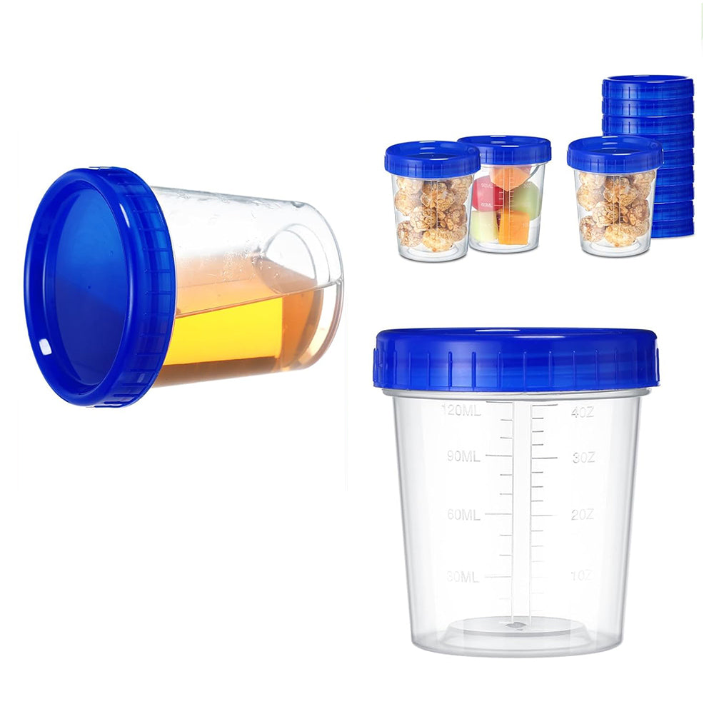 10Pcs 120ml Transparent Measuring Cup with Lids