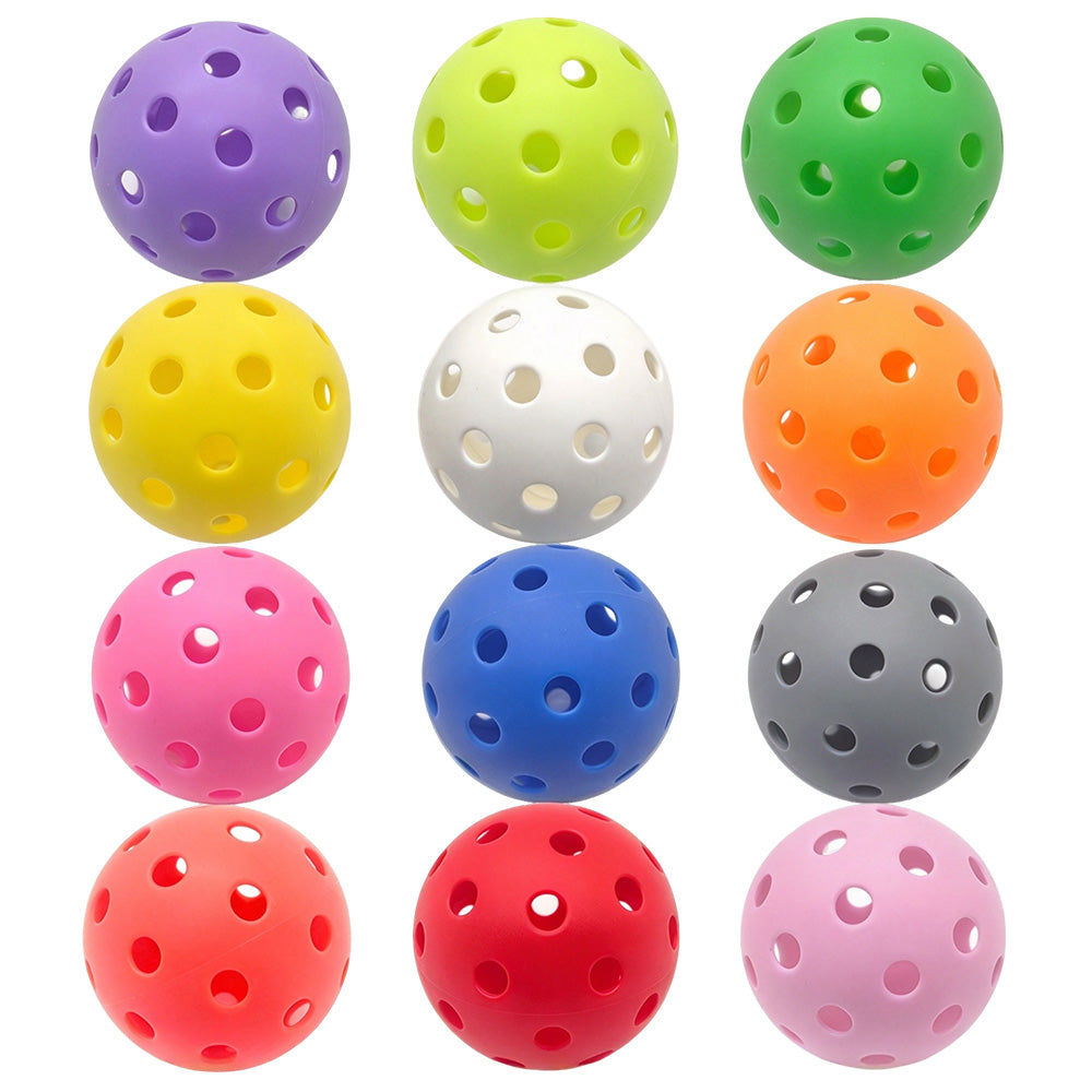 12 Pack TPE 26 Hole Training Balls High Visibility Indoor Outdoor