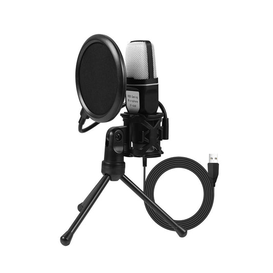 USB Condenser RGB Gaming Microphone with Tripod Stand